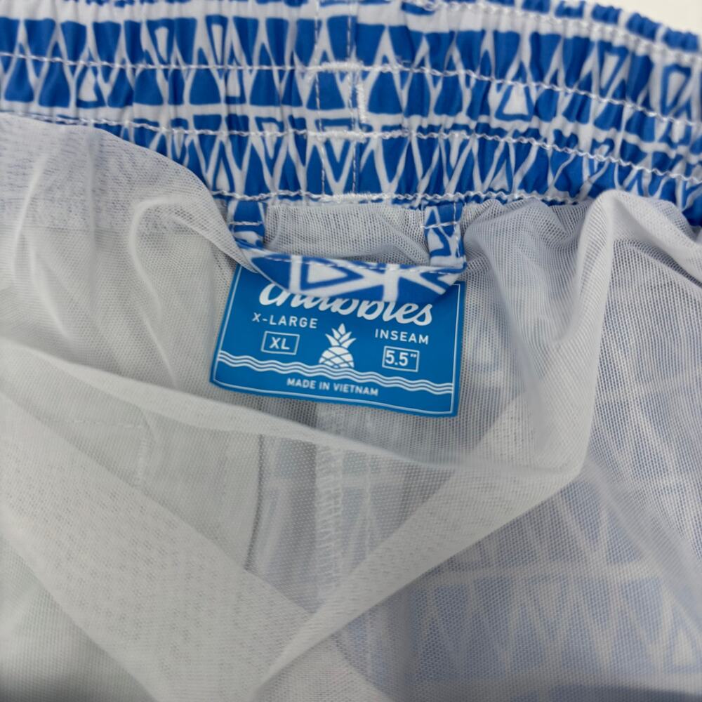 Chubbies Blue Multicolor Triangle Pattern Drawstring Swimming Trunks - Picture 3 of 5